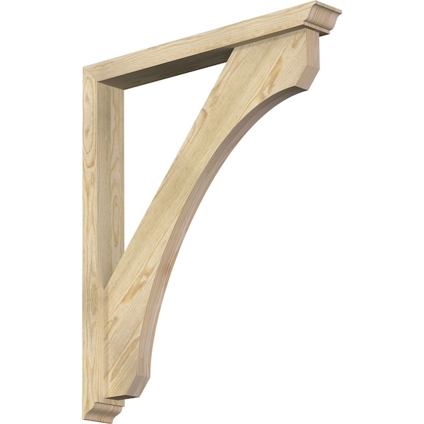Ekena Millwork Legacy Traditional Rough Sawn Bracket w/ Offset Brace, Douglas Fir, 4"W x 30"D x 36"H BKT0402X30X36LEC01RDF - main